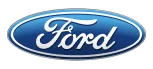 A ford logo on a blue background.