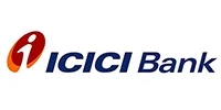 Icici bank logo on a white background.