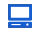 A blue and white logo of a TV with a blue background.  